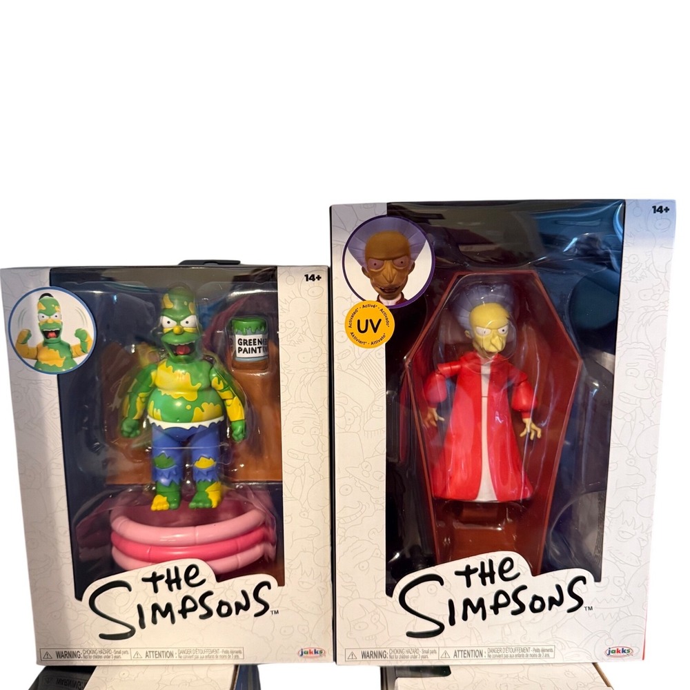 The Simpsons-Furious HOMER Premium Action & Vampire Burns Action Figure 5''